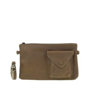 DSTRCT Riverside Crossbody Wallet Bag Cognac