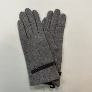 Lommers Handschoenen Grijs Gesp Zwart