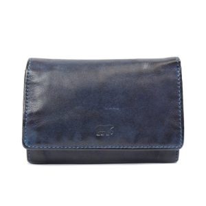 Bear Design Cow Lavato Portemonnee Flappie Blauw CL15572