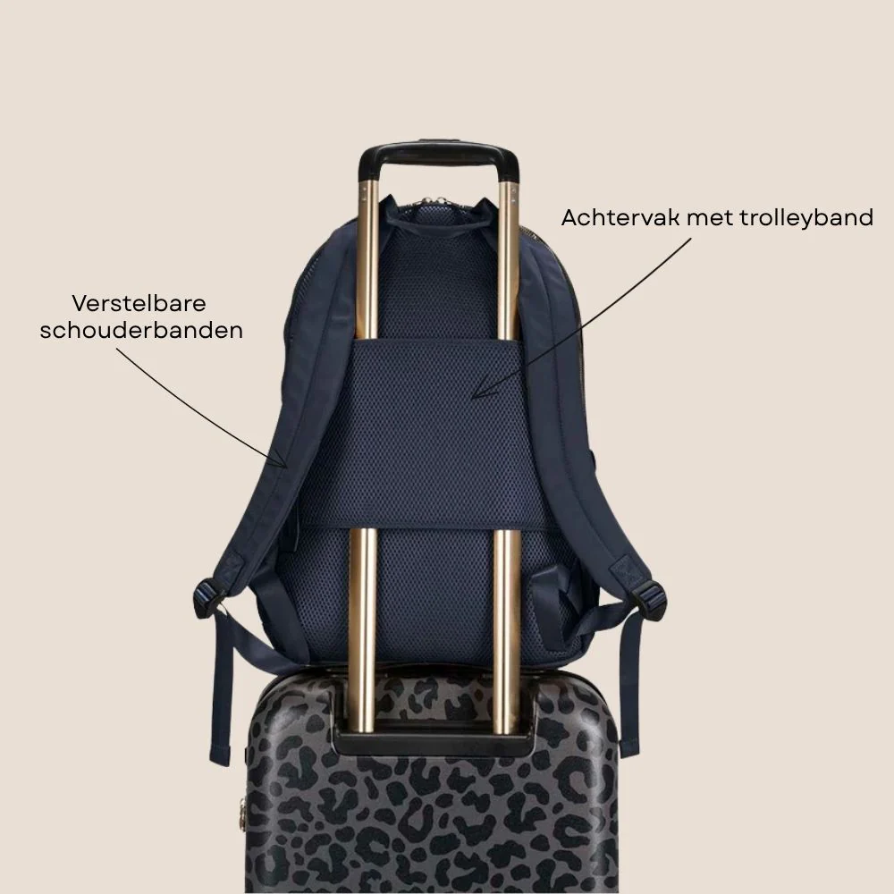 Mōsz Maren Laptoprugzak 15,6 inch Donkerblauw - Afbeelding 9