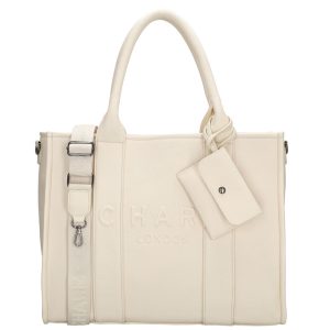 Charm London Bond Laptoptas 15,6 Inch Gebroken Wit