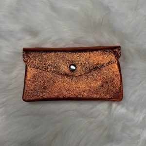 Lommers Leer Portemonnee L Evelyn | 3 Metallic Orange