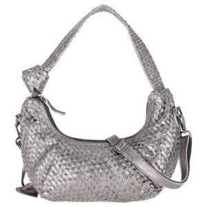 DSTRCT Brooklyn Flea Hobo Bag M Metallic Zilver