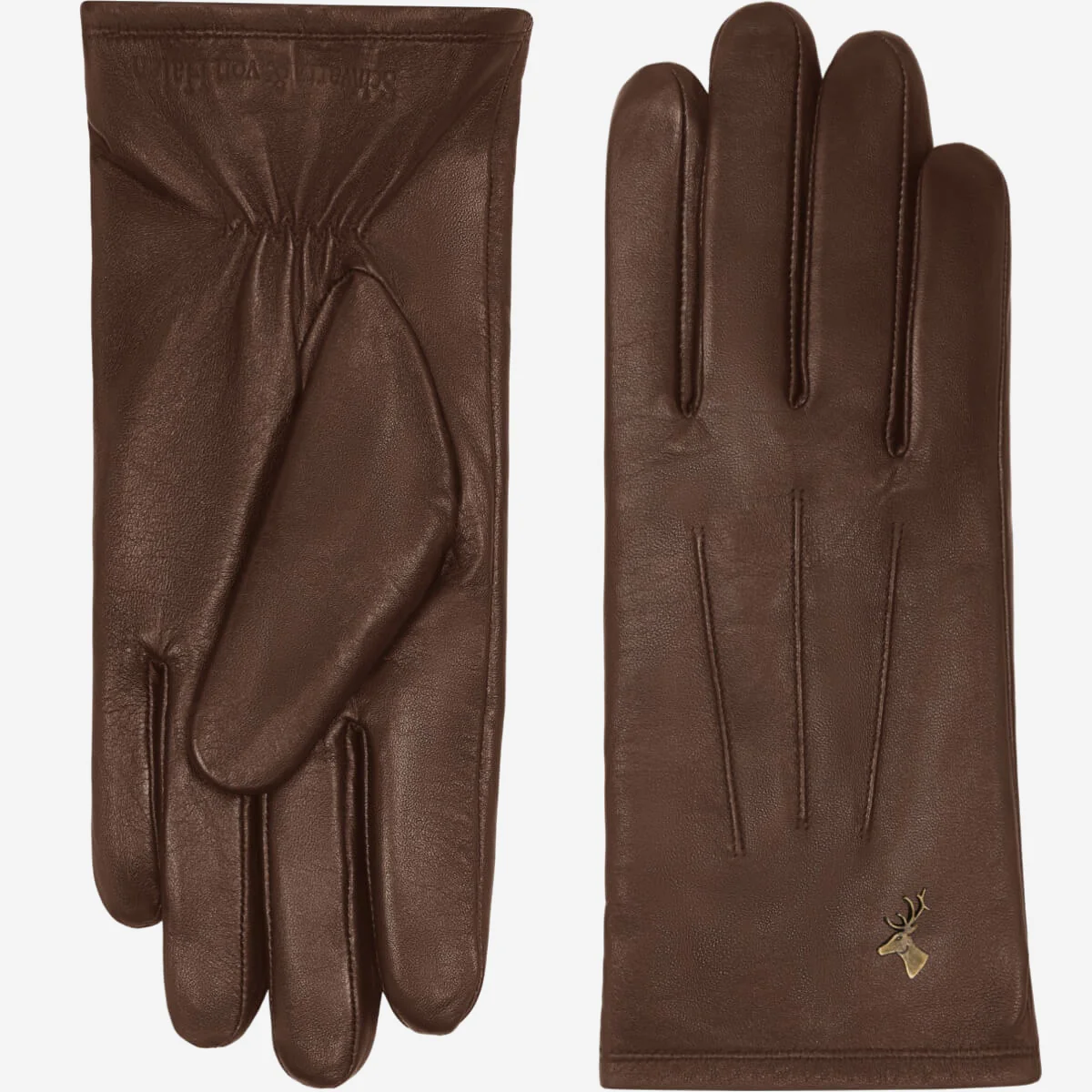 Lily (donker bruin) - Schapenleren handschoenen met warme fleece voering & touchscreen-functie - Afbeelding 4