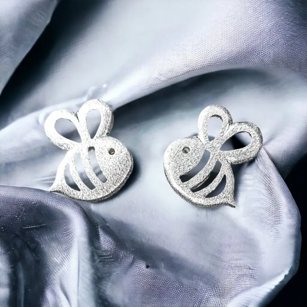 MadamLili Bijen mini-oorknopjes - 925 sterling zilver. - Afbeelding 5