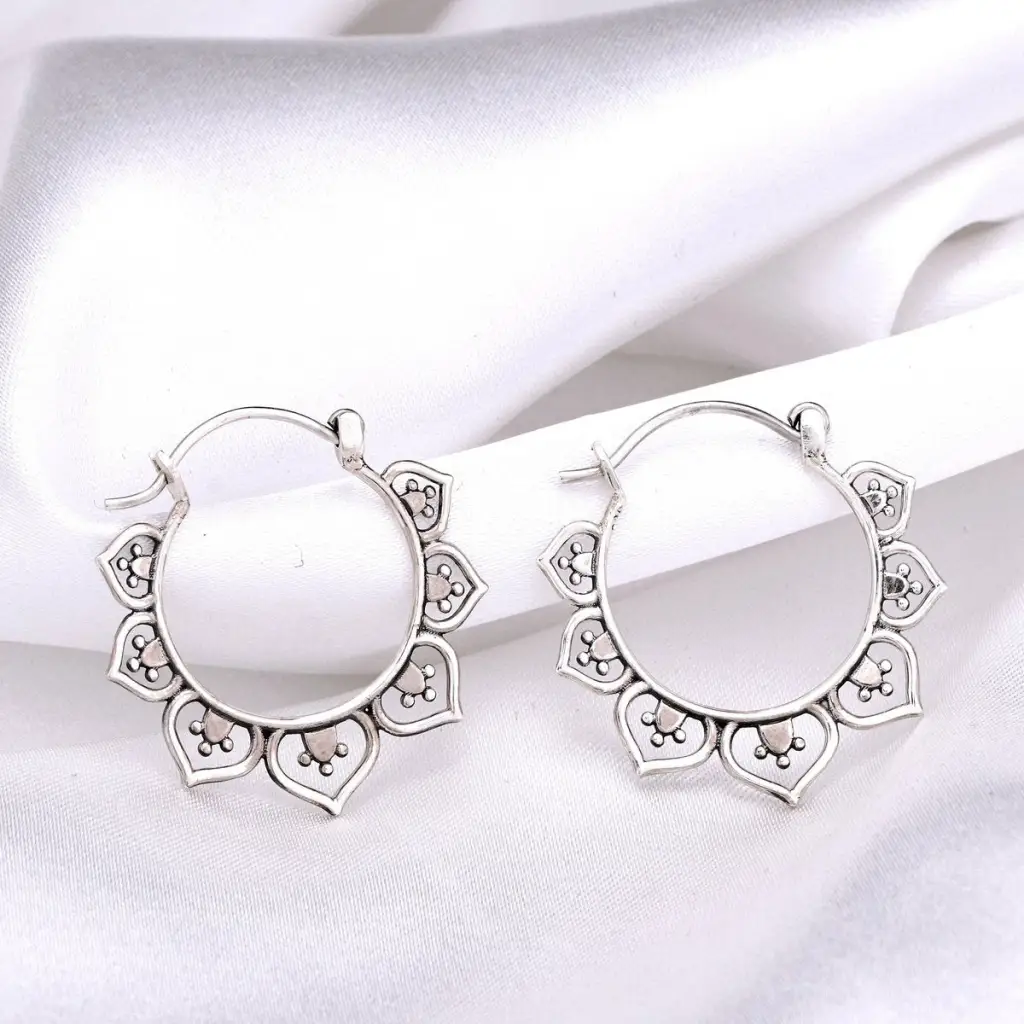 MadamLili Karma Oosterse oorringen - 925 sterling zilveren oorbellen. - Afbeelding 2
