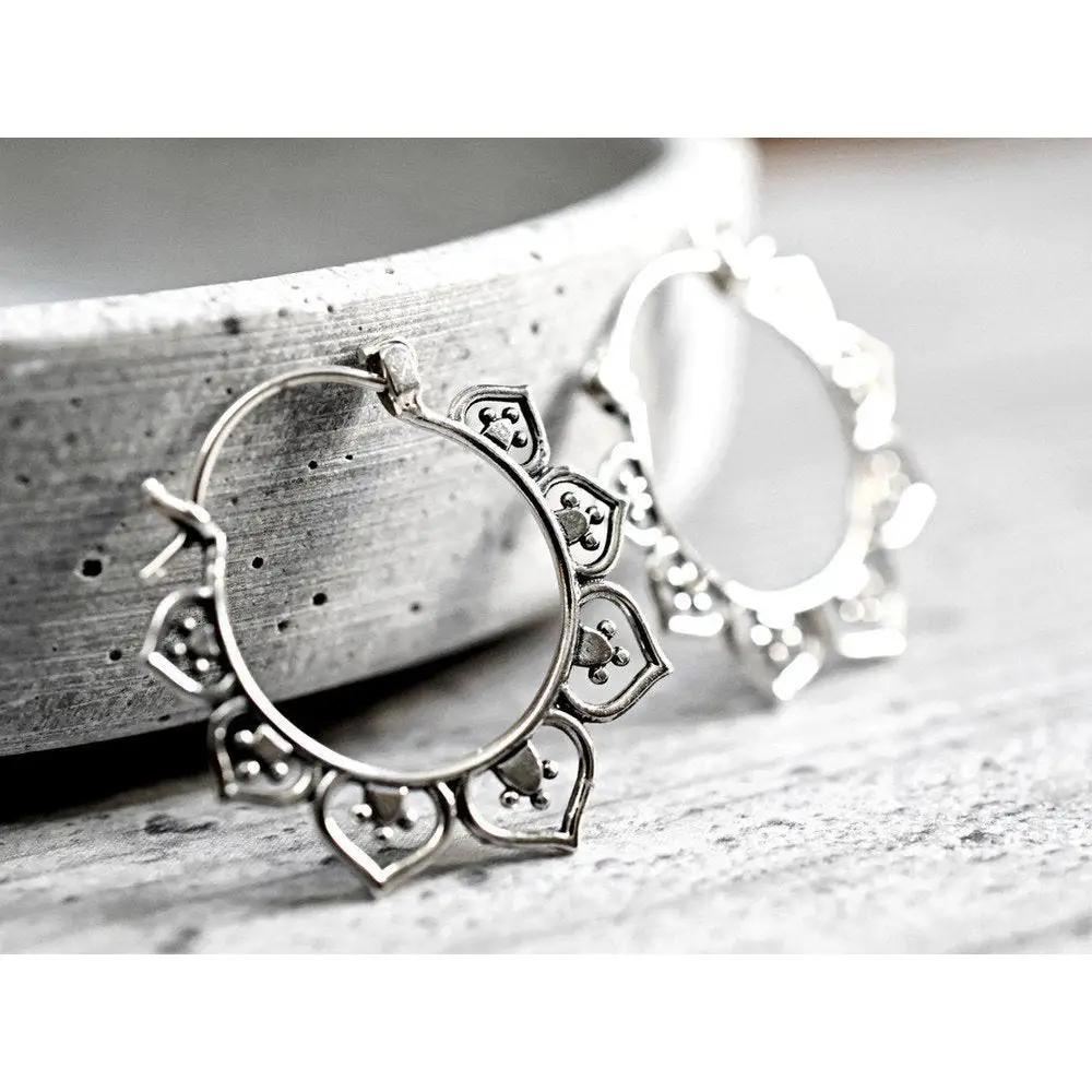 MadamLili Karma Oosterse oorringen - 925 sterling zilveren oorbellen. - Afbeelding 9