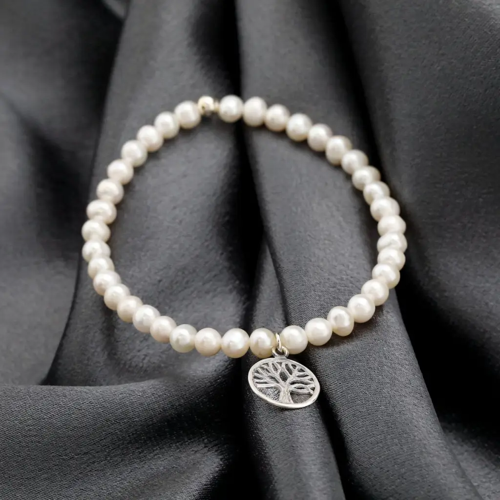 MadamLili 925 sterling zilveren zoetwaterparelarmband "BOOM VAN HET LEVEN" - Afbeelding 7