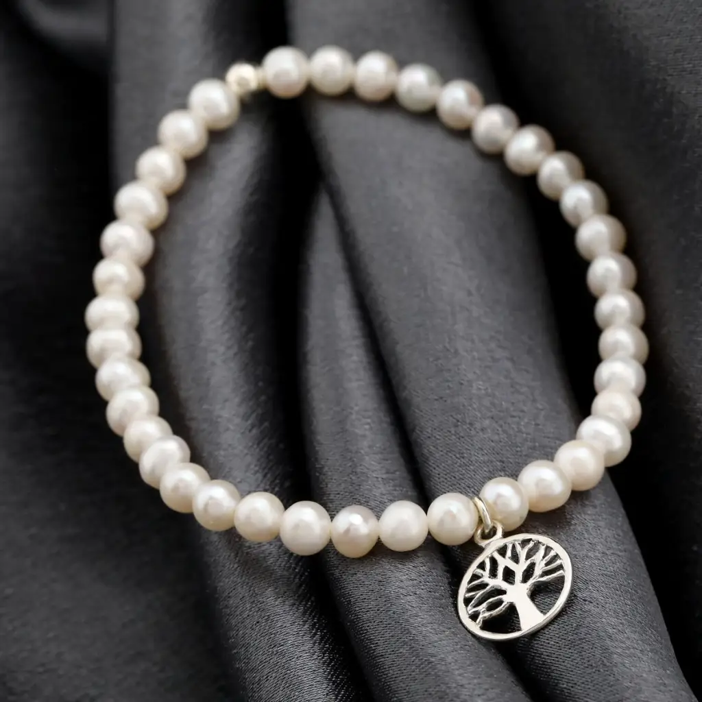 MadamLili 925 sterling zilveren zoetwaterparelarmband "BOOM VAN HET LEVEN" - Afbeelding 6