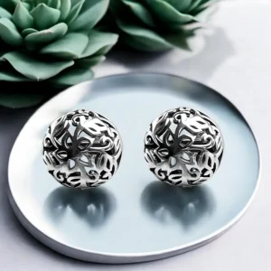 MadamLili Lotus-oorknopjes - 925 sterling zilver.